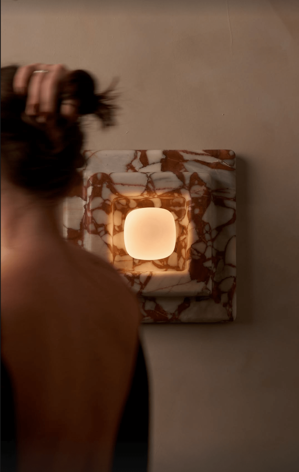 Marblume Square Marble Wall Lamp