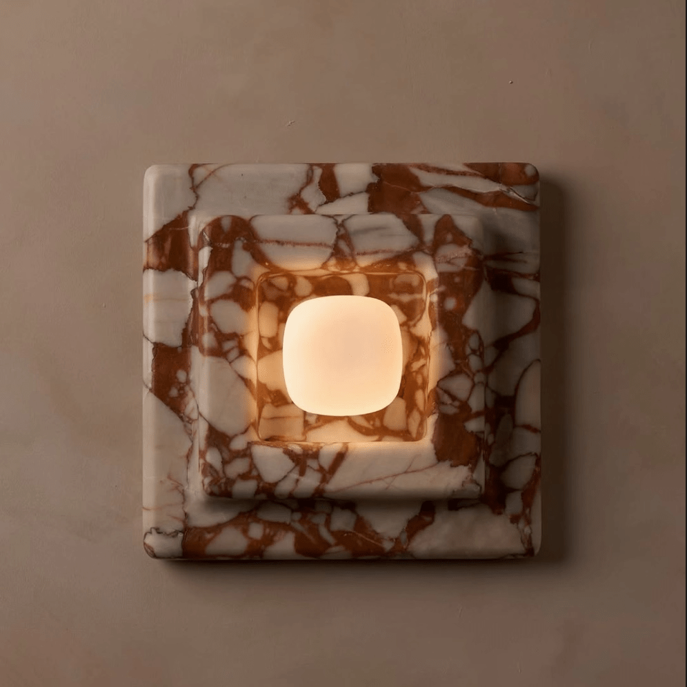 Marblume Square Marble Wall Lamp