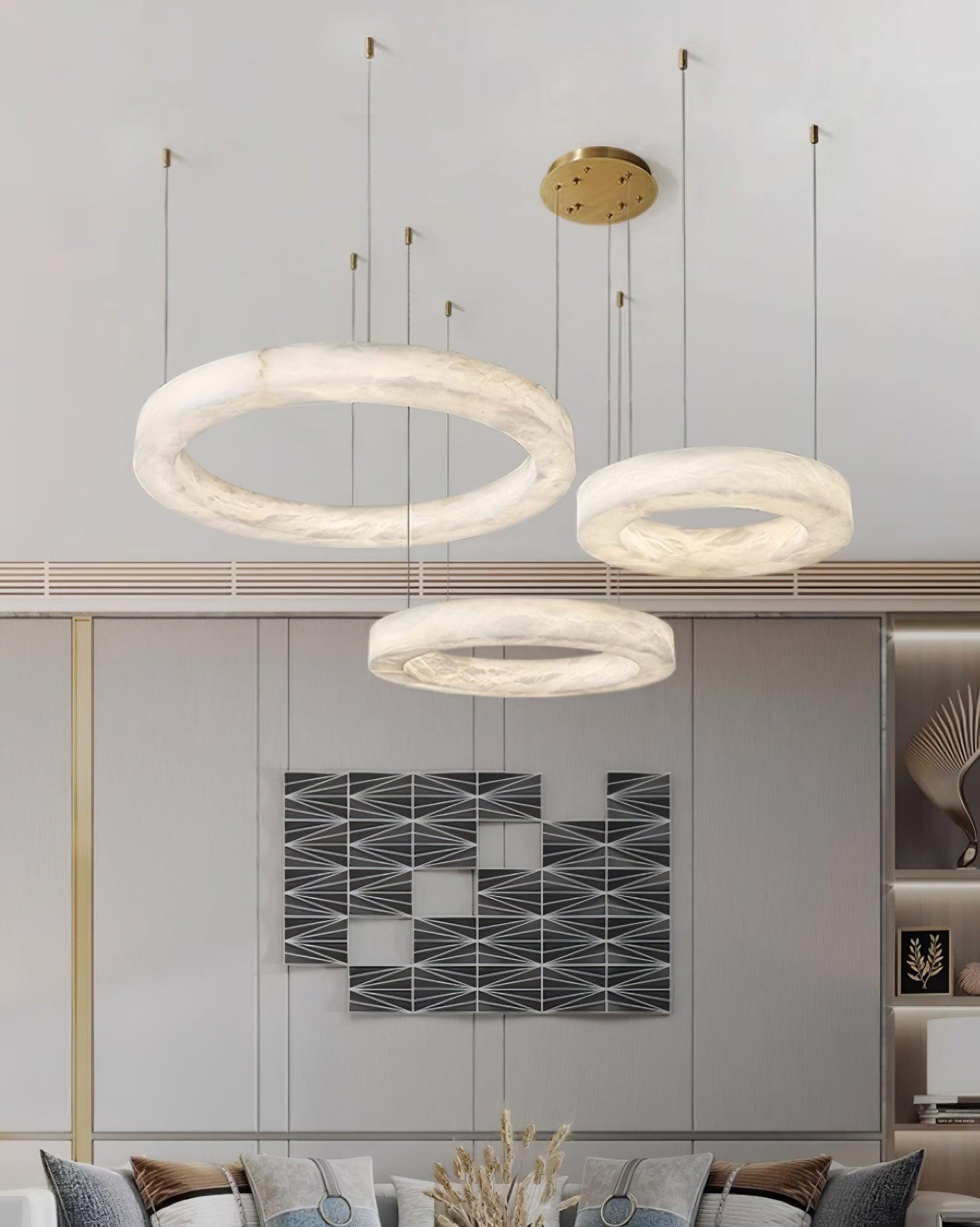 Marika Alabaster Chandelier by Bling Lighting Studio
