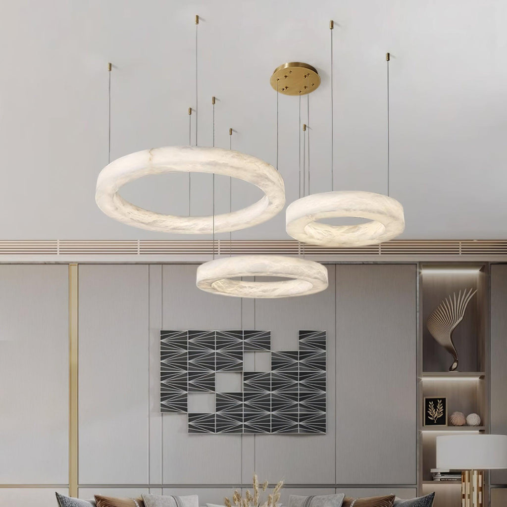 Marika Alabaster Chandelier by Bling Lighting Studio