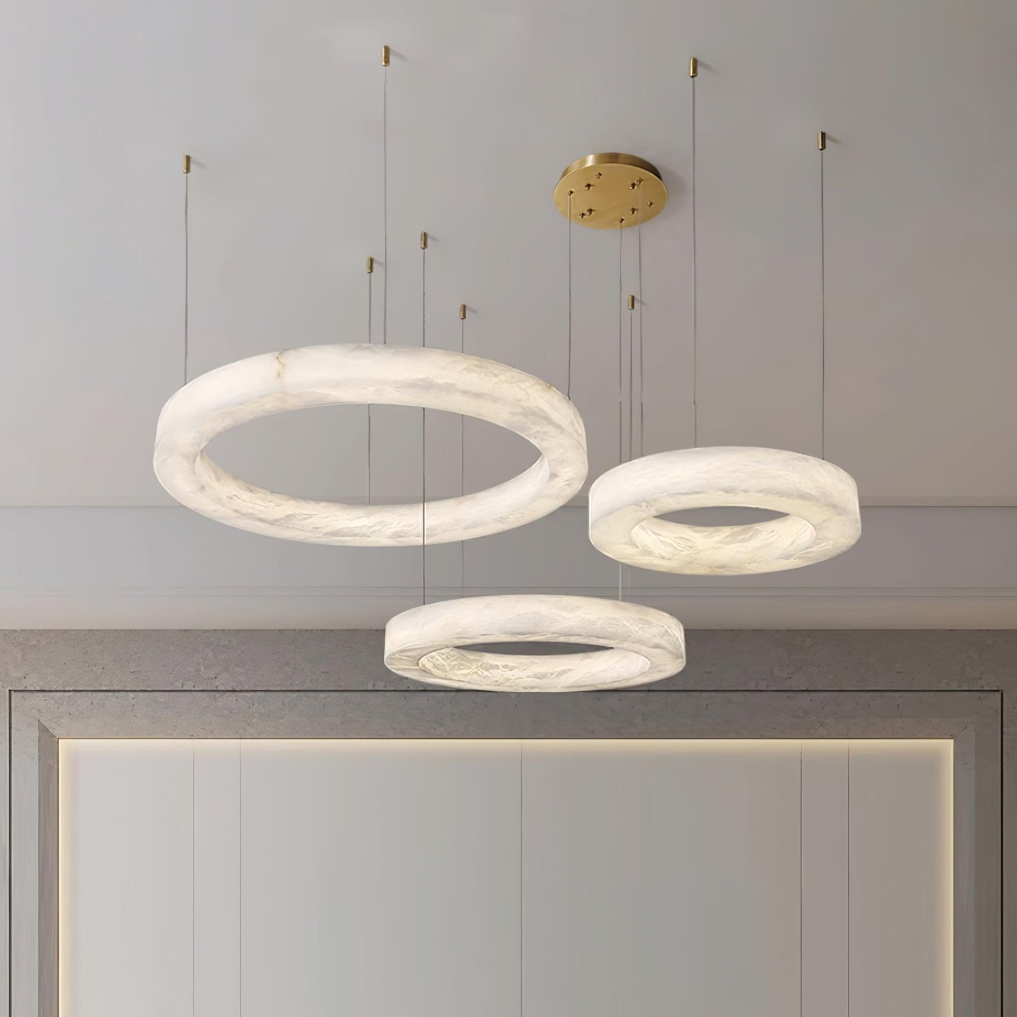 Marika Alabaster Chandelier by Bling Lighting Studio