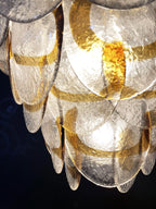Mazzega Murano Transparent Amber Glasses Chandelier product image