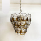 Mazzega Murano Transparent Amber Glasses Chandelier product image