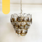 Mazzega Murano Transparent Amber Glasses Chandelier product image