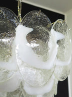 Mazzega Murano Transparent White Glasses Chandelier product image