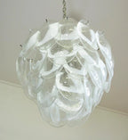 Mazzega Murano Transparent White Glasses Chandelier product image