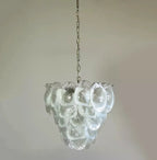 Mazzega Murano Transparent White Glasses Chandelier additional product view