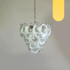 Mazzega Murano Transparent White Glasses Chandelier product image