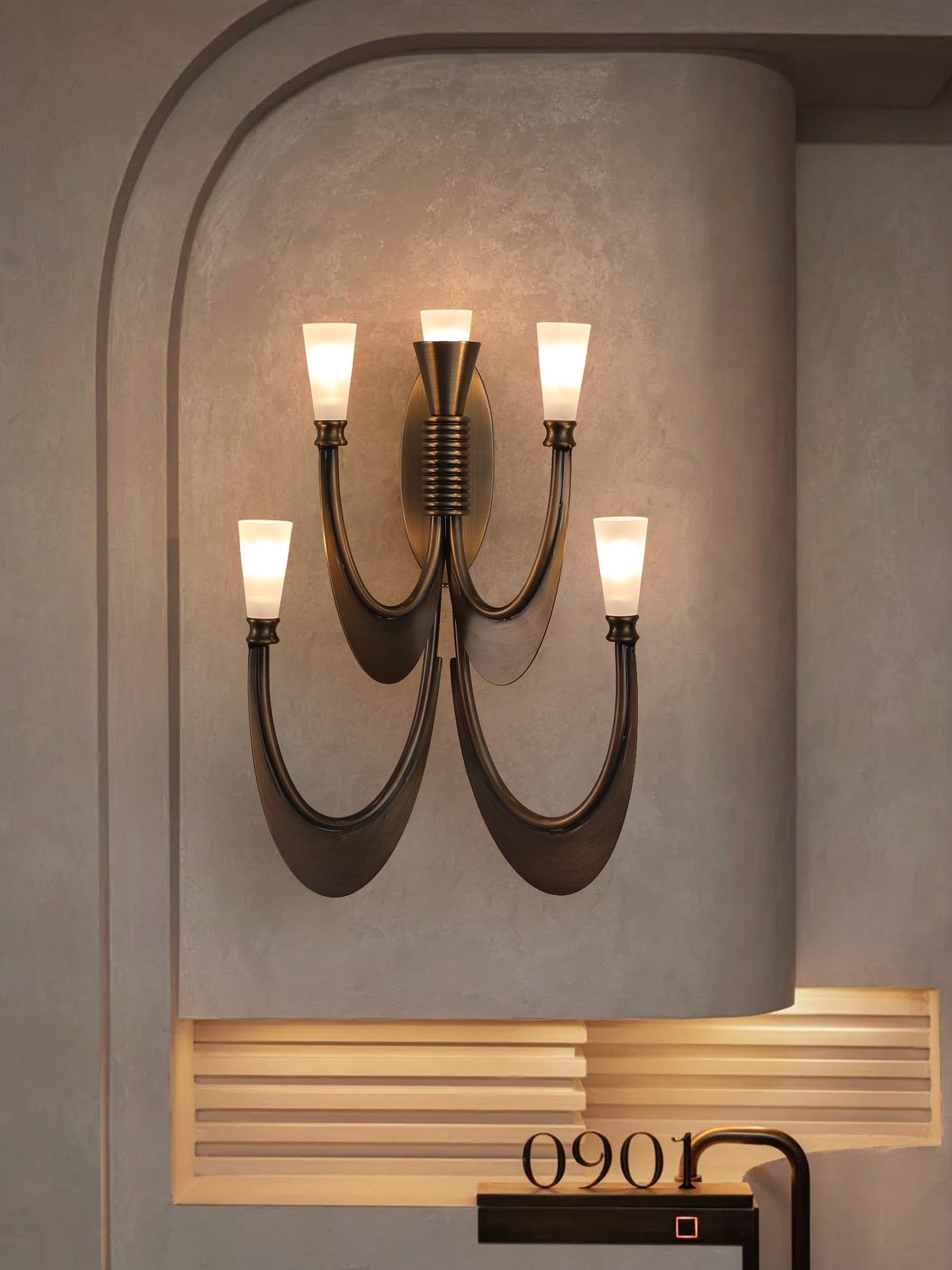 Metropolis Grand Alabaster Sconce by Bling Lighting Studio