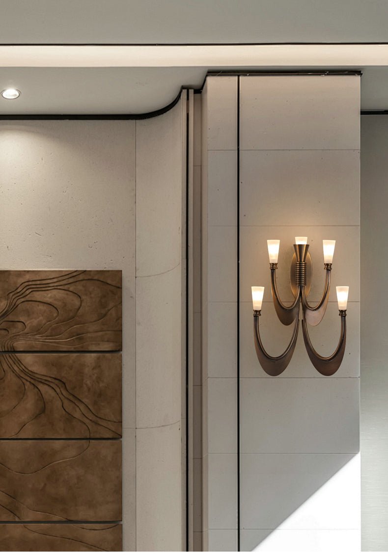 Metropolis Grand Alabaster Sconce by Bling Lighting Studio
