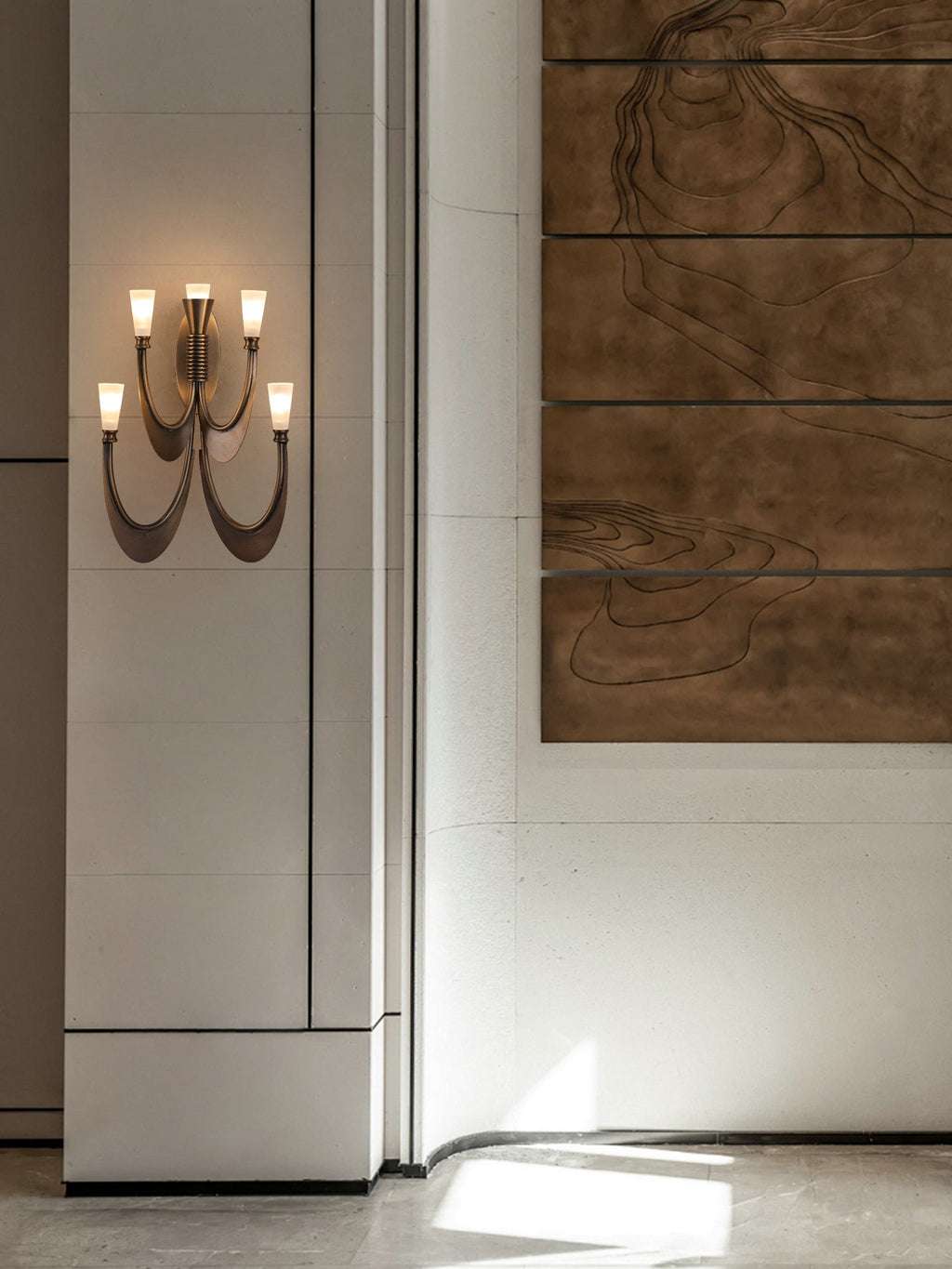 Metropolis Grand Alabaster Sconce by Bling Lighting Studio