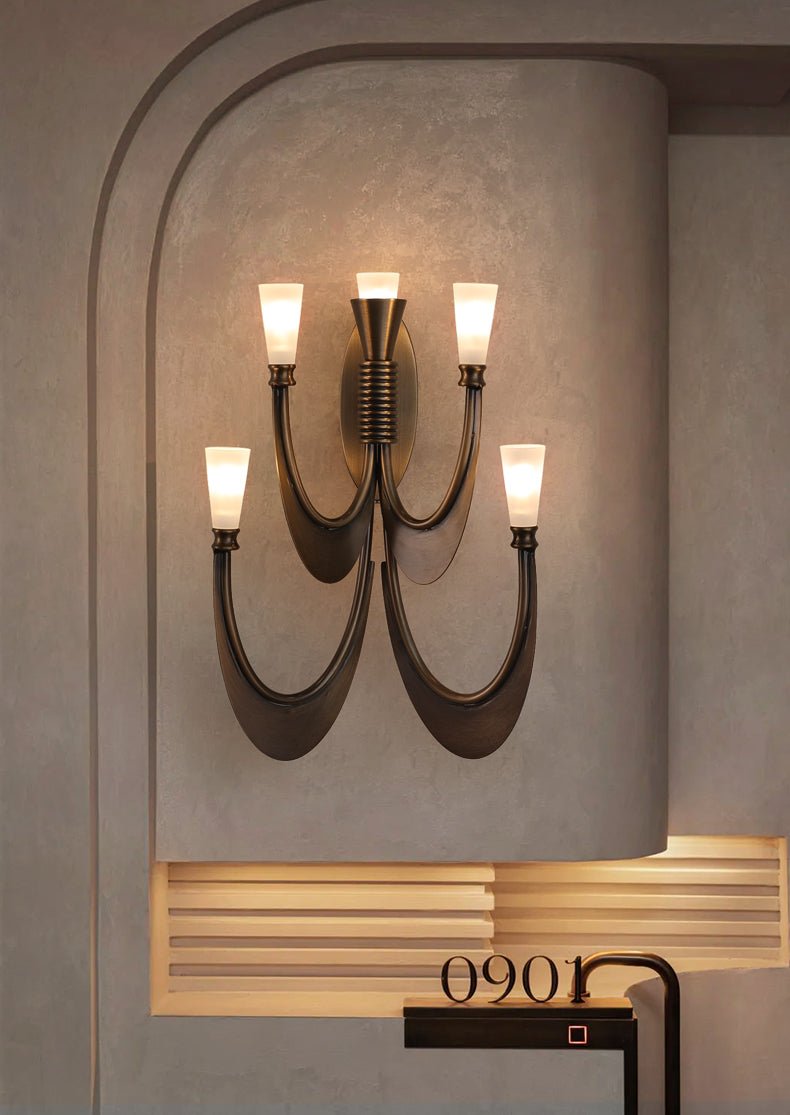 Metropolis Grand Alabaster Sconce by Bling Lighting Studio