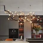 Wanos Crystal Flower Branch Chandelier for Staircase material and finish detail