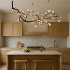 Wanos Crystal Flower Branch Chandelier for Staircase detail view
