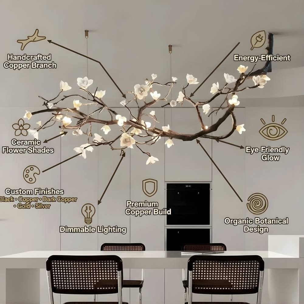 Wanos Crystal Flower Tree Branch Chandelier by Bling Lighting Studio