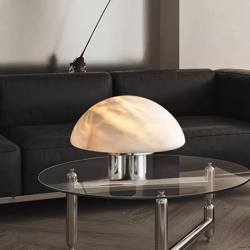 Mira Alabaster Mushroom Table Lamp