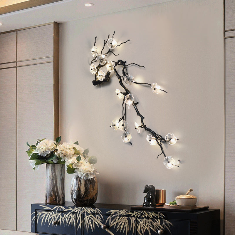 Plum Blossoms Branch Wall Lamp by Bling Lighting Studio