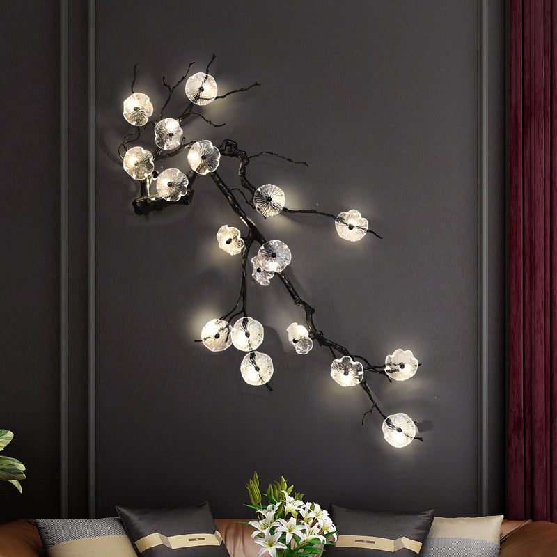 Plum Blossoms Branch Wall Lamp by Bling Lighting Studio