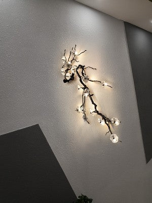 Plum Blossoms Branch Wall Lamp by Bling Lighting Studio