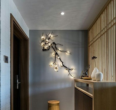 Plum Blossoms Branch Wall Lamp by Bling Lighting Studio