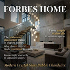 Modern Crystal Glass Bubble Chandelier for Foyer for high ceiling staircase and foyer lighting