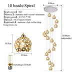 Modern Stainless Steel Petal Chandelier for Staircase for high ceiling staircase and foyer lighting