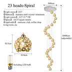 Modern Stainless Steel Petal Chandelier for Staircase for high ceiling staircase and foyer lighting