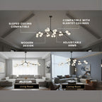 Lio Globe Tree Branch Chandelier by Bling Lighting Studio