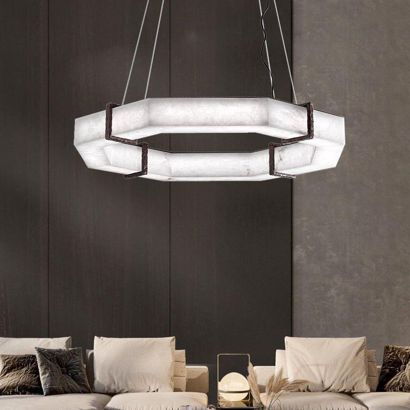 Modern Creative Retro Alabaster Chandelier by Bling Lighting Studio