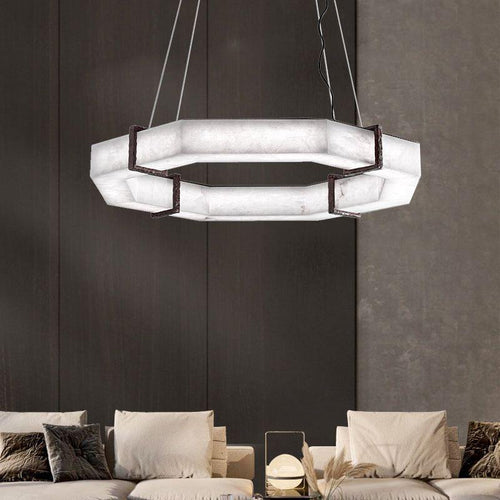 Modern Creative Retro Alabaster Chandelier by Bling Lighting Studio
