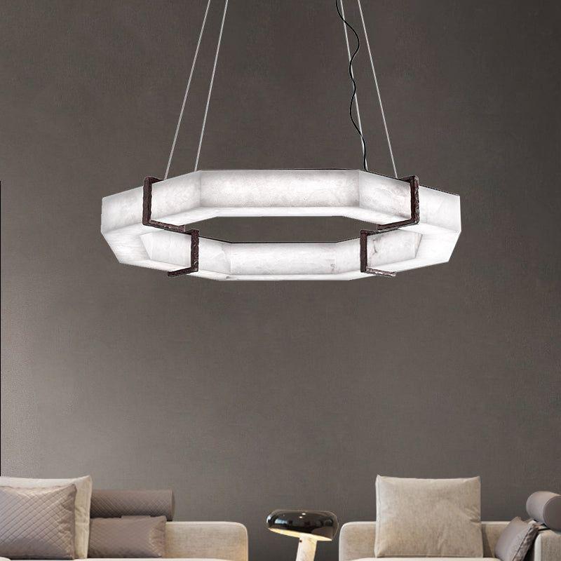 Modern Creative Retro Alabaster Chandelier by Bling Lighting Studio