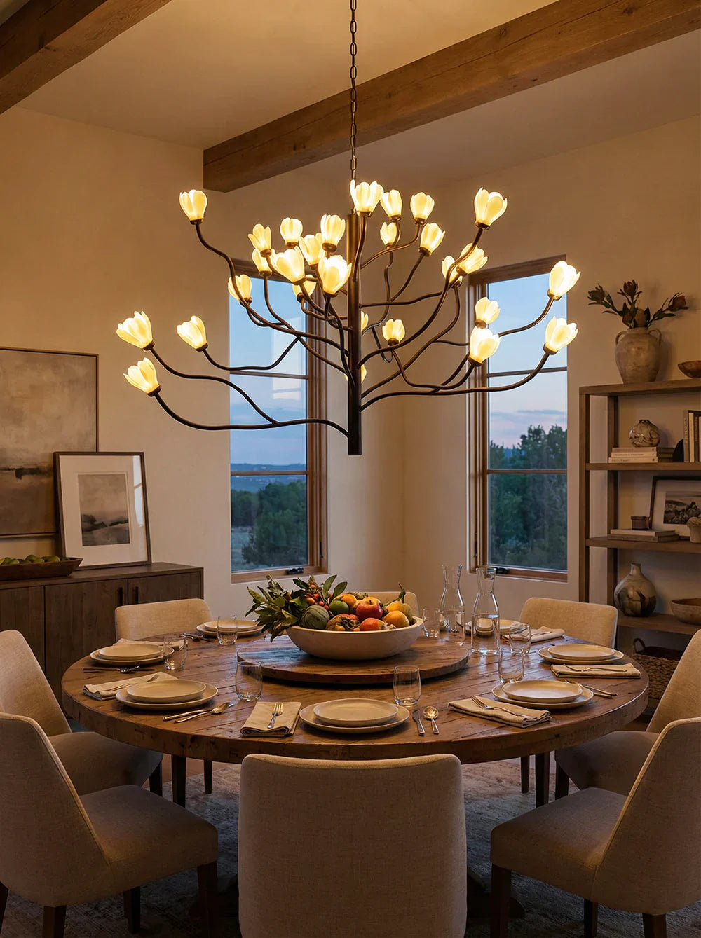 Mokuren Branch Chandelier by Bling Lighting Studio