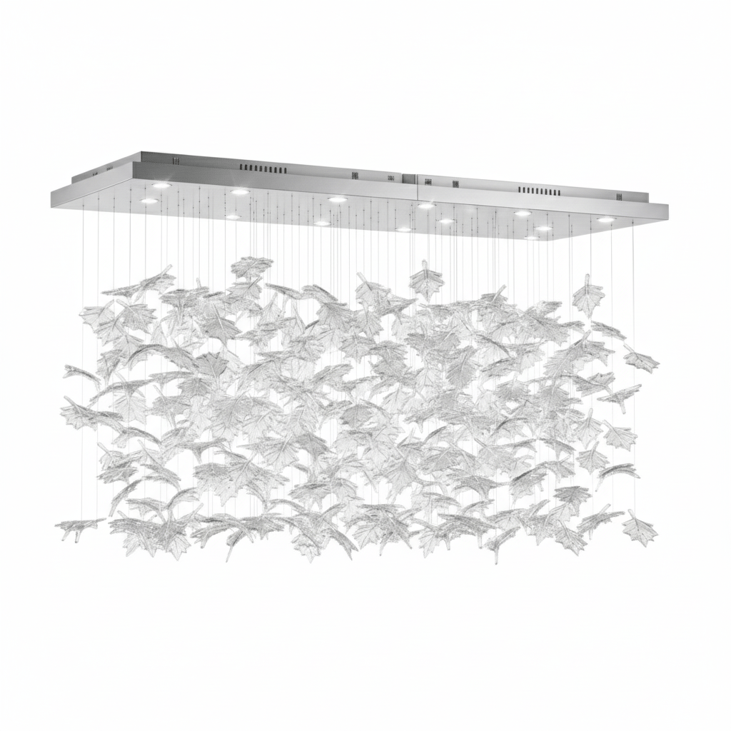 Multicolor Crystal Maple Leaf Chandelier