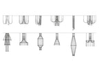 Minimalist Multiple Light Point Chandelier product image