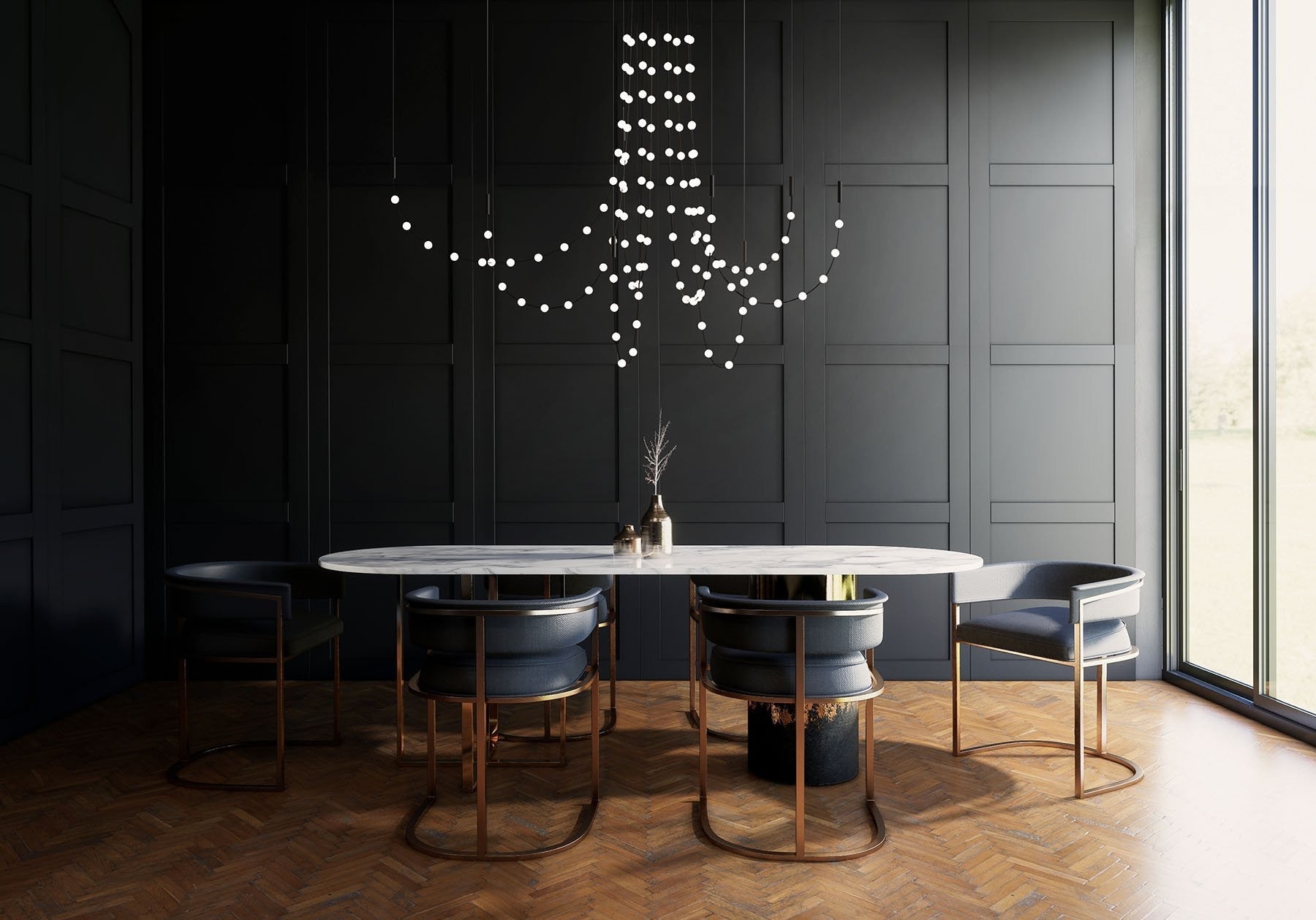 Minimalist Multiple Light Point Chandelier product image