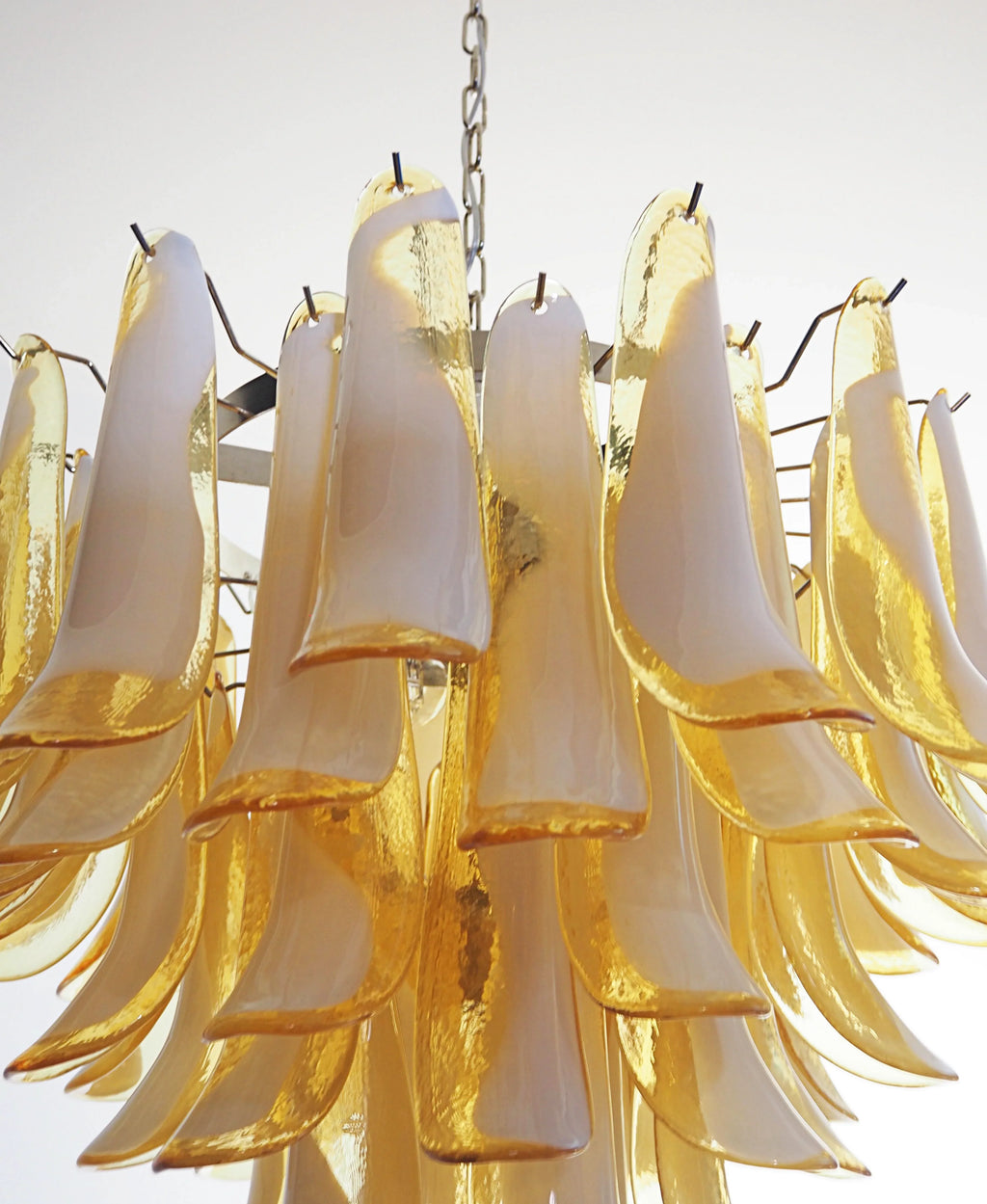 Vintage Caramels Glass Murano Petals Chandelier product image