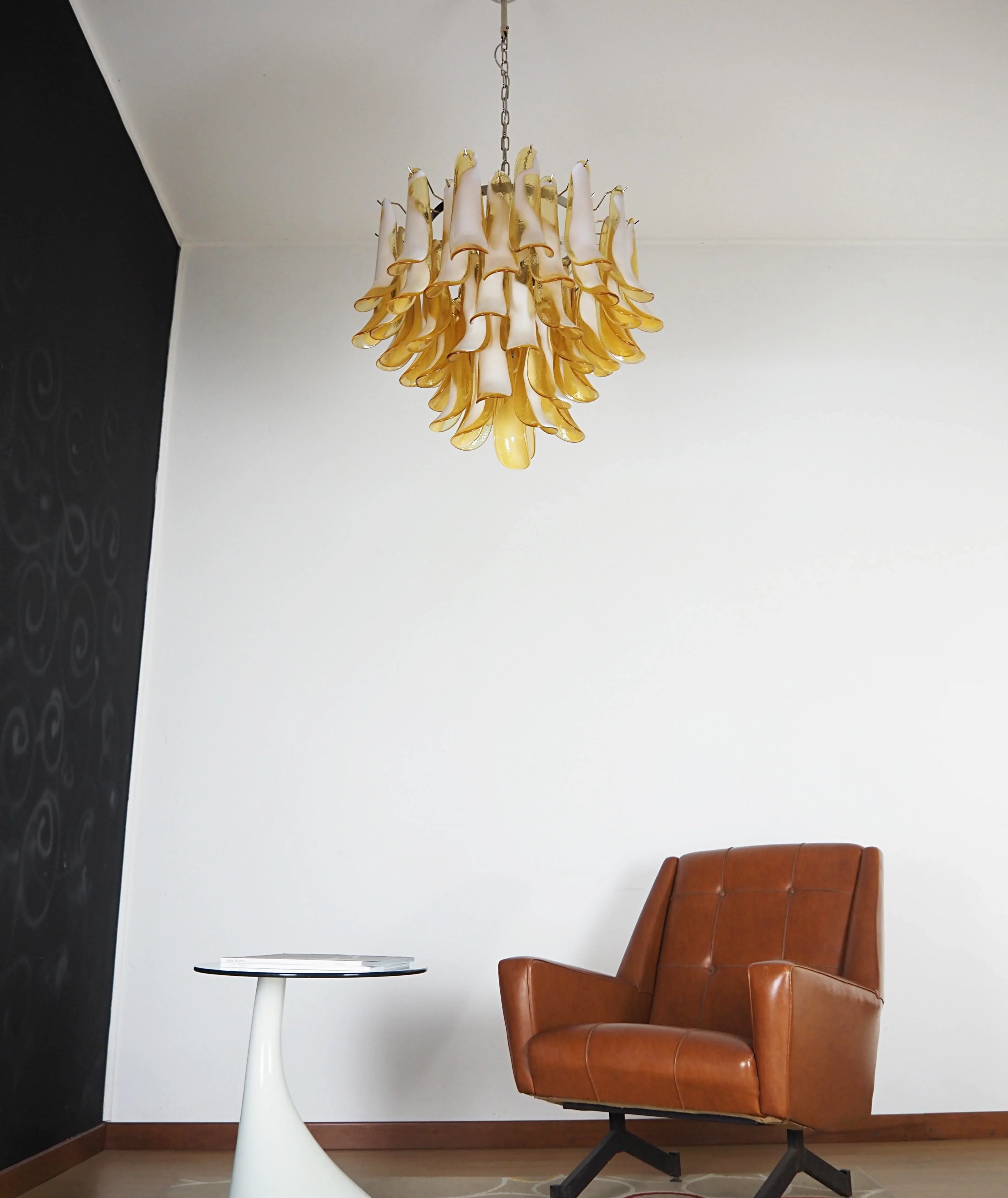 Vintage Caramels Glass Murano Petals Chandelier product image