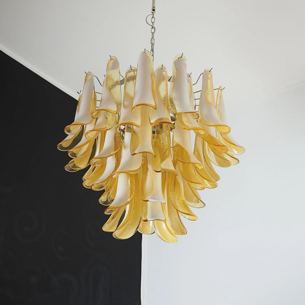 Vintage Caramels Glass Murano Petals Chandelier product image