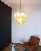 Vintage Caramels Glass Murano Petals Chandelier product image