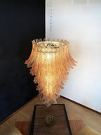 Murano Amber Felch Spiral Chandelier product image