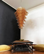 Murano Amber Felch Spiral Chandelier product image