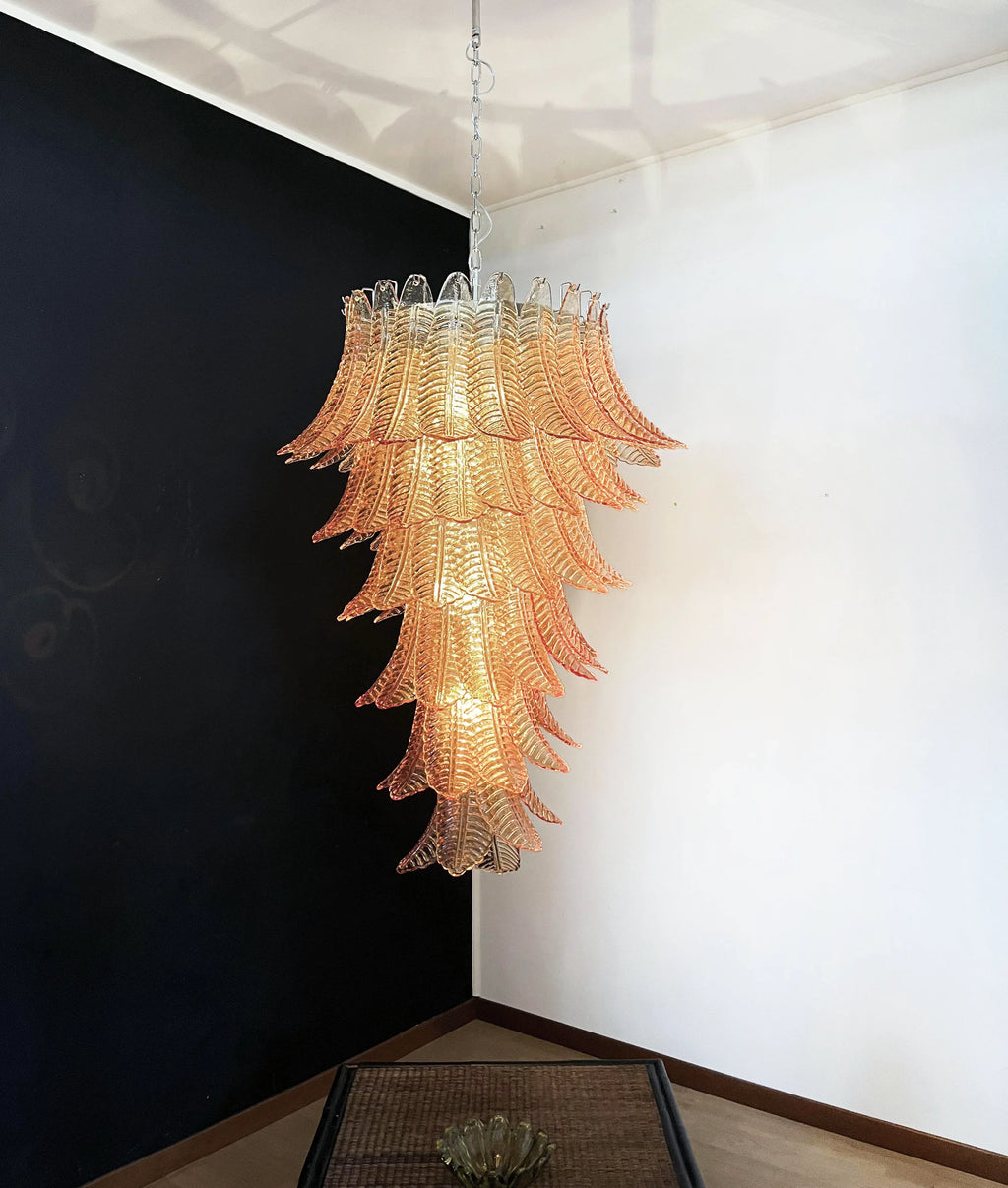 Murano Amber Felch Spiral Chandelier product image