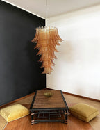Murano Amber Felch Spiral Chandelier product image