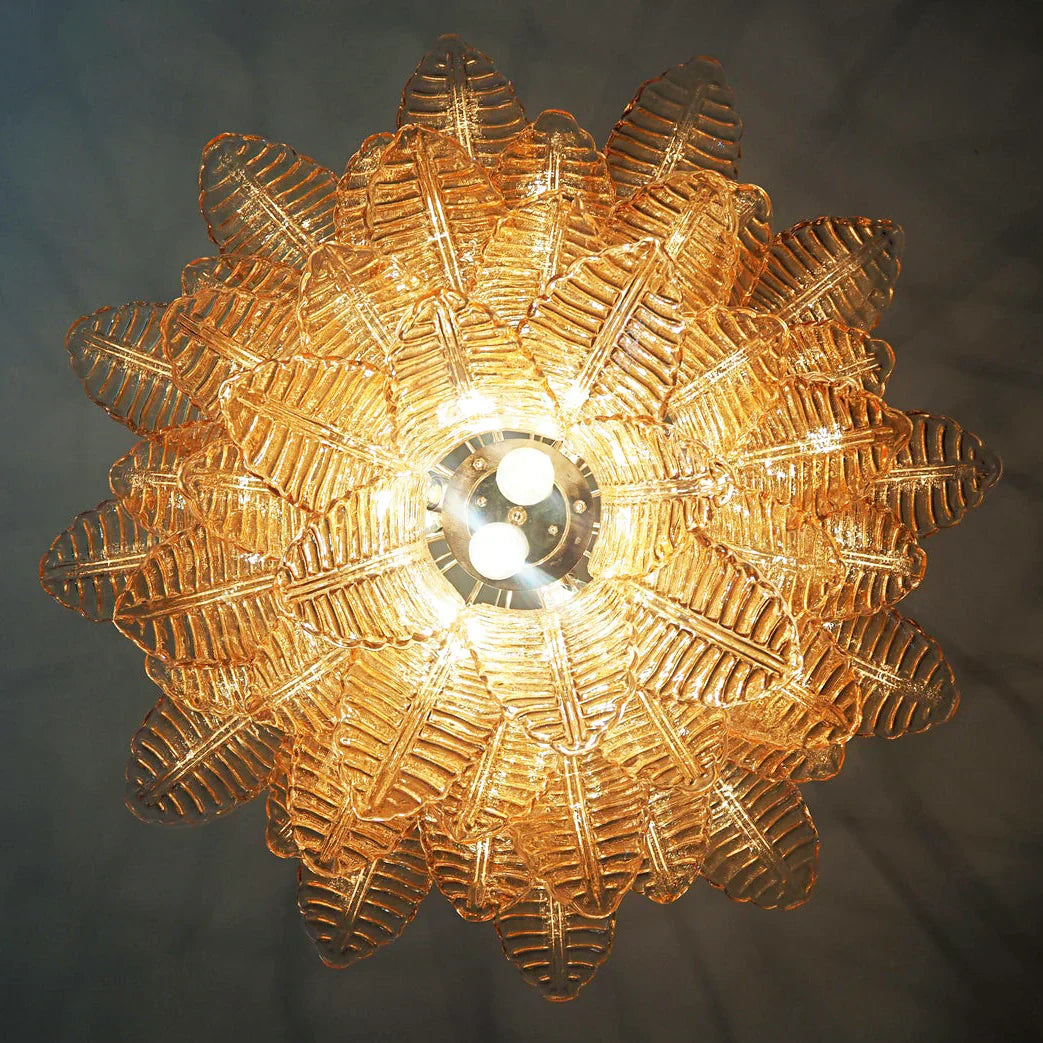 Murano Amber Ferns Glass Chandelier product image