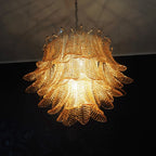 Murano Amber Ferns Glass Chandelier product image