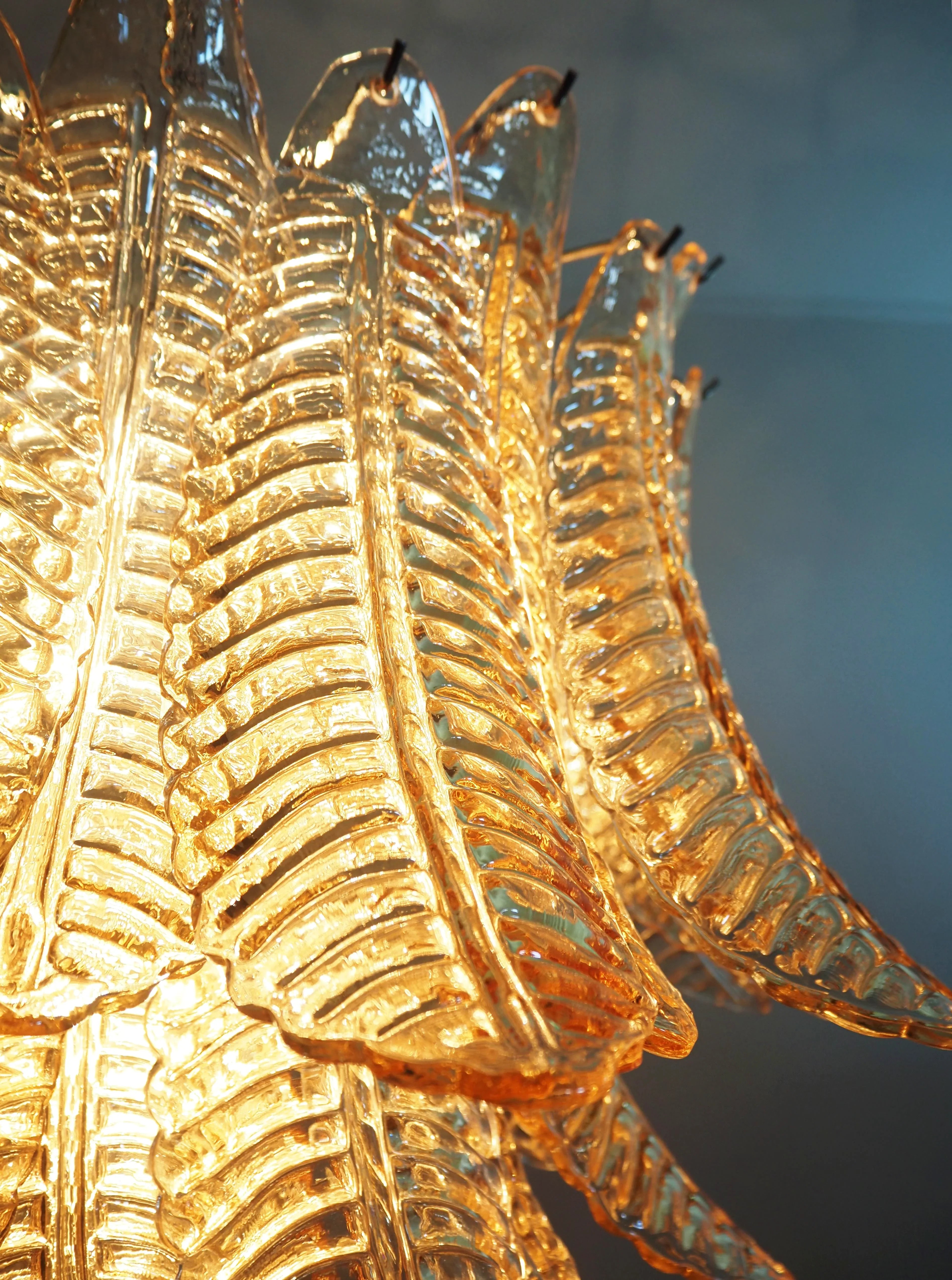 Murano Amber Ferns Glass Chandelier product image