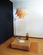 Murano Amber Ferns Glass Chandelier material and finish detail