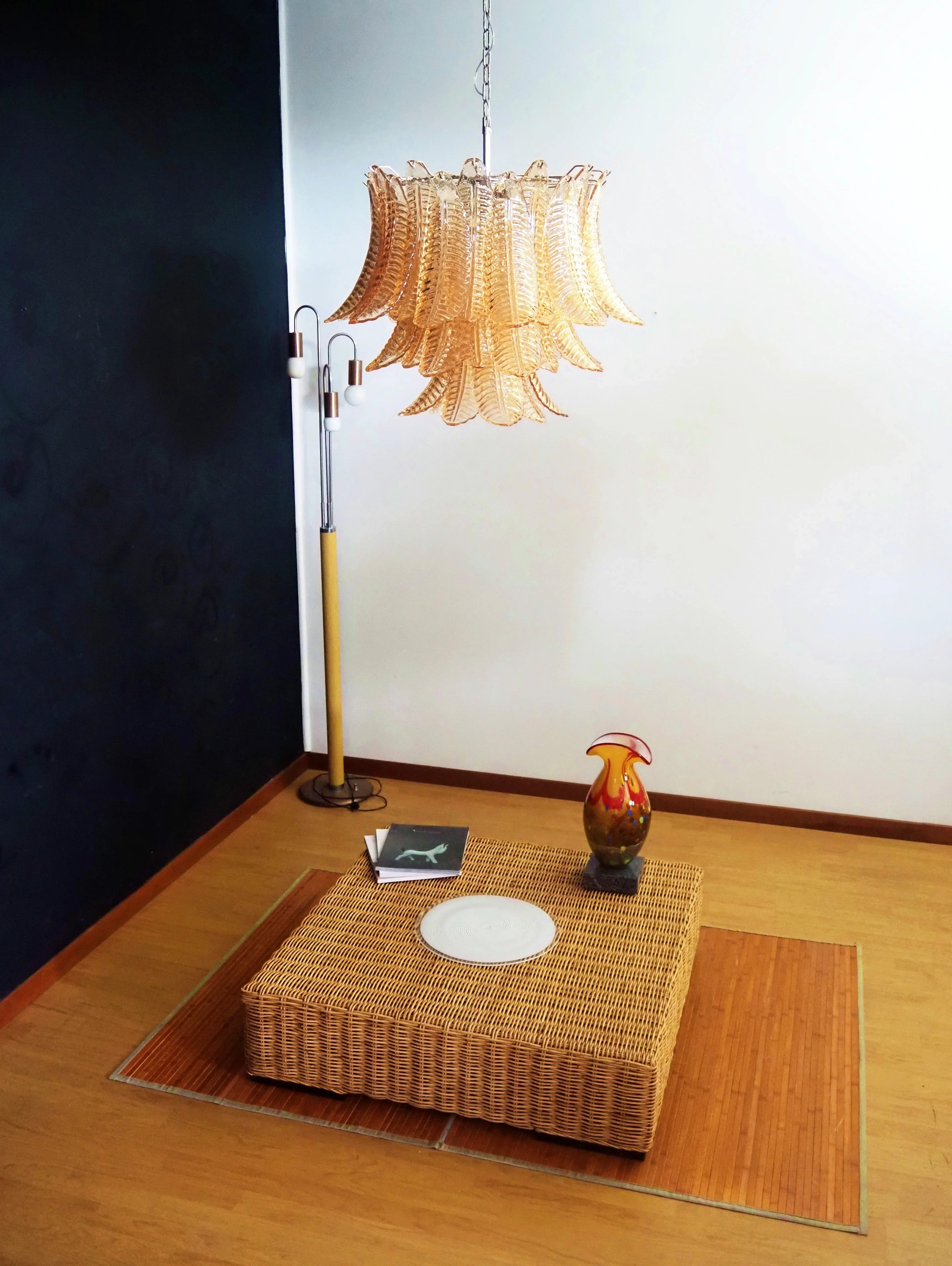 Murano Amber Ferns Glass Chandelier product image