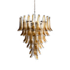 Murano Amber Glass Petals Chandelier by Bling Lighting Studio