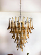 Murano Amber Glass Petals Chandelier product image